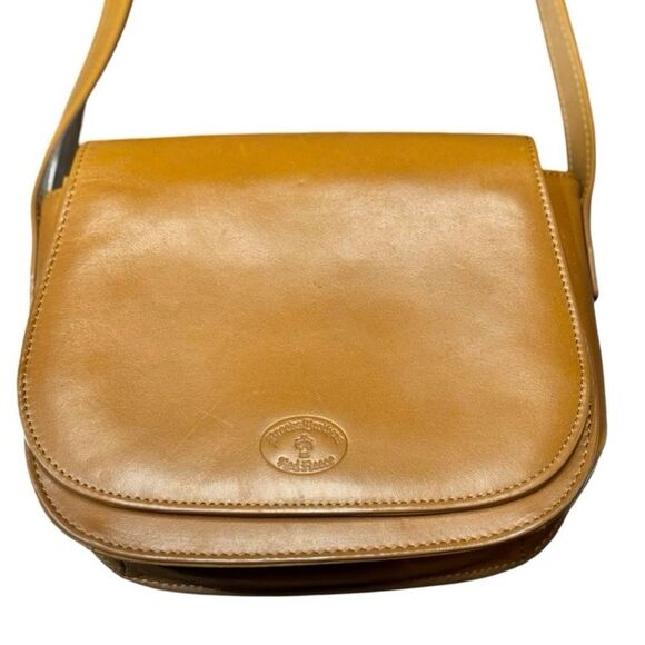 Brooks Brothers Handbags - Crossbody Bag – Brooks Brothers Red Fleece Tan Leather